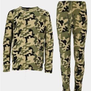 Burton Boys Fleece Camo Pajamas/Long John’s